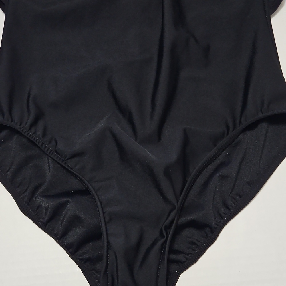 Lands Ends Women's One Piece Black Swim Suit Size 12 - Picture 6 of 9